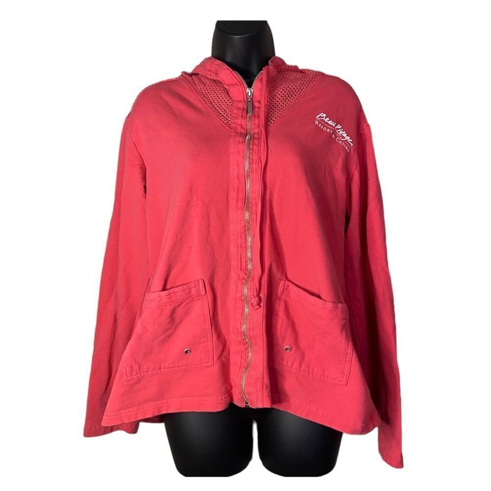 BEAU Rivage Resort & Casino Fish Net Zippered Pink Jacket